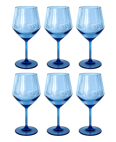 Abode Homewares Angle Goblets 23 oz, Set of 6