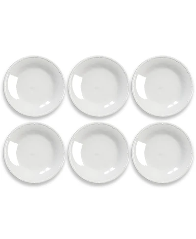 Abode Homewares Bamboo Raised Rim Dinner Plates, Set of 6