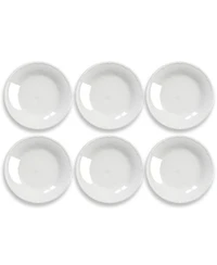 Abode Homewares Bamboo Raised Rim Dinner Plates, Set of 6