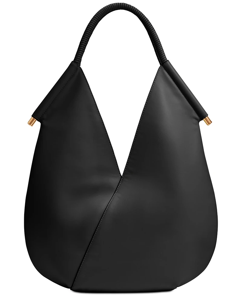 Donna Karan New York Baldwin Large Shoulder with Leather Wrapped Rounded Handle