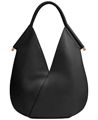 Donna Karan New York Baldwin Large Shoulder with Leather Wrapped Rounded Handle