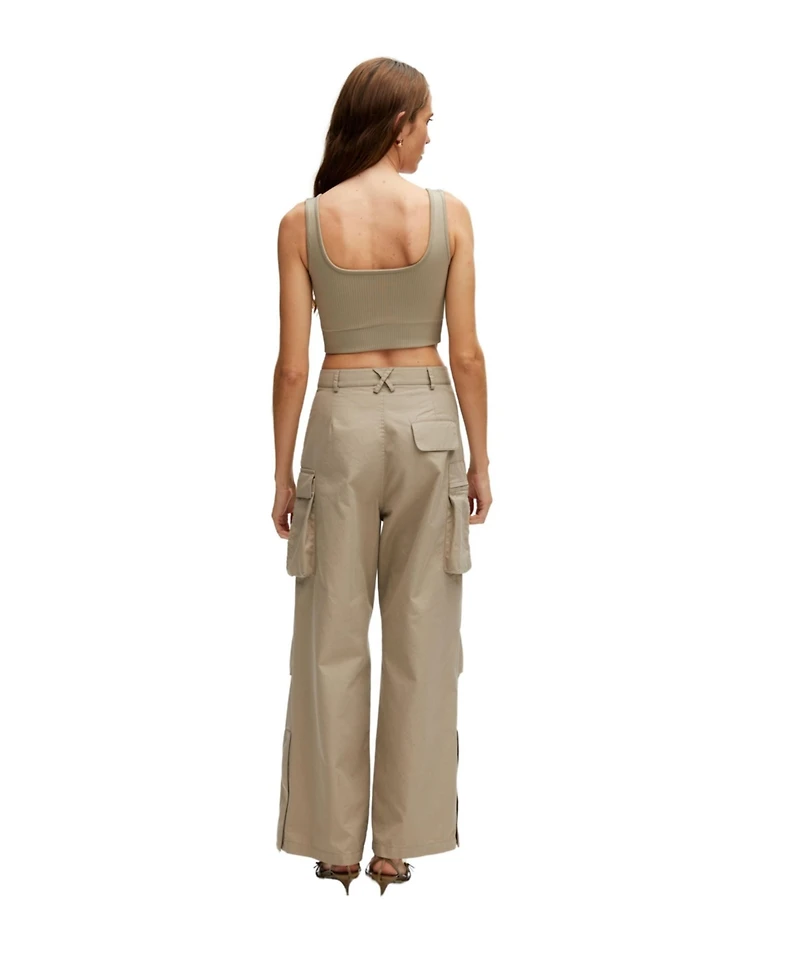 Nocturne Women's Ribbed Crop Top