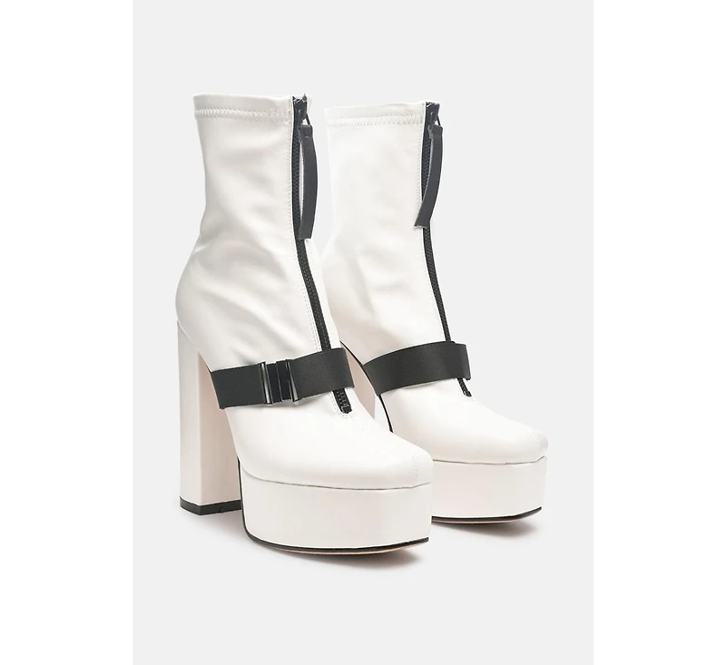 Boomer Chunky High Block Heel Boots