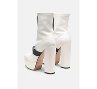 Boomer Chunky High Block Heel Boots