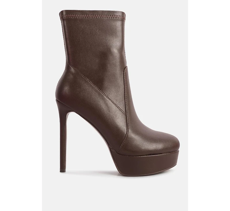 Rossetti stretch pu high heel boots