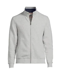Lands' End Men's Long Sleeve Serious Sweatshirt Mock Full Zip