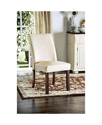 Ivory Fabric Dining Chairs, Set of 2