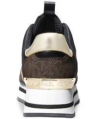 Michael Kors Women's Raina Lace-Up Trainer Running Sneakers