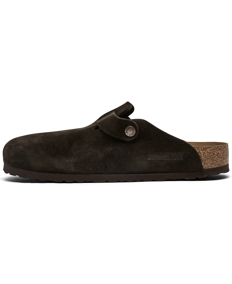 Birkenstock Men's Boston Soft Footbed Suede Leather Clogs from Finish Line