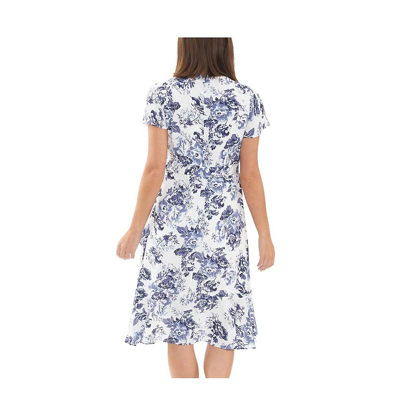 Ripe Maternity Georgia Tie Front Nursing Dress Navy/White