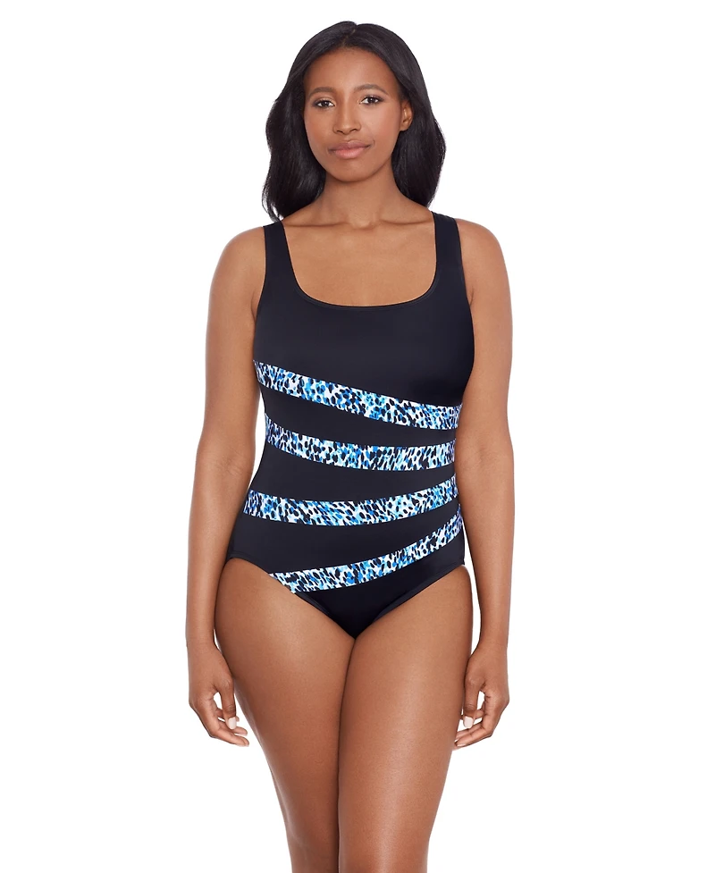 Longitude by Mimi Flamingo Women's Longitude Fan Tank One-Piece Swimsuit