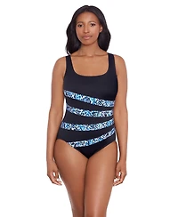 Longitude by Mimi Flamingo Women's Longitude Fan Tank One-Piece Swimsuit