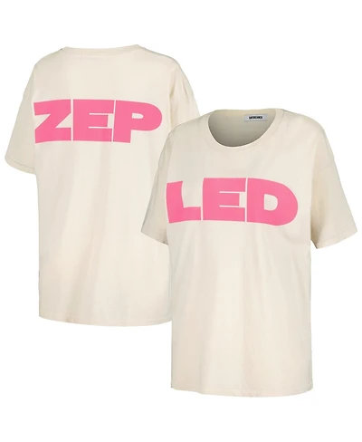 Women's Daydreamer White Led Zeppelin Block Letters Merch T-shirt