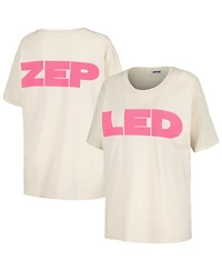 Women's Daydreamer White Led Zeppelin Block Letters Merch T-shirt
