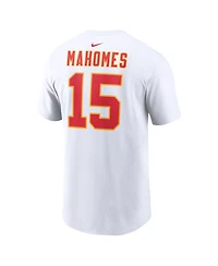 Men's Nike Patrick Mahomes White Kansas City Chiefs Super Bowl Lviii Patch Player Name and Number T-shirt