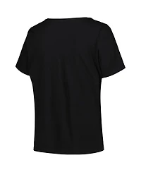 Women's Profile Black Phoenix Suns Plus Size Arch Over Logo V-Neck T-shirt