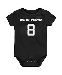 Baby Boys and Girls Aaron Rodgers Black New York Jets Mainliner Player Name Number Bodysuit