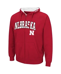 Colosseum Men's Nebraska Huskers Arch & Logo 3.0 Full-Zip Hoodie