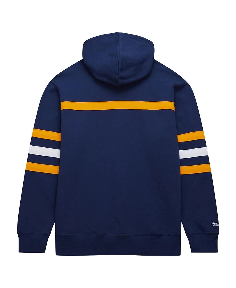 Men's Mitchell & Ness Navy Nashville Predators Head Coach Pullover Hoodie