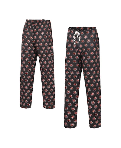 Women's Concepts Sport Black Cincinnati Bengals Gauge Allover Print Sleep Pants