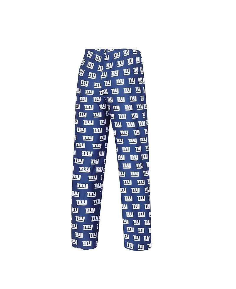 Women's Concepts Sport Royal New York Giants Gauge Allover Print Sleep Pants