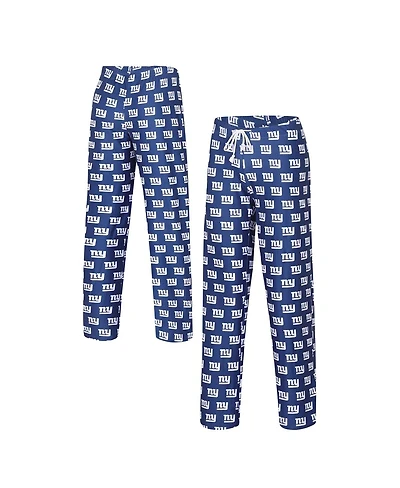 Women's Concepts Sport Royal New York Giants Gauge Allover Print Sleep Pants