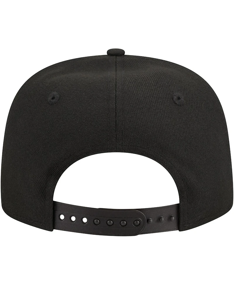 Men's New Era Black Charlotte Fc Script Golfer Adjustable Hat