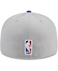 Men's New Era Gray, Royal La Clippers Tip-Off Two-Tone 59FIFTY Fitted Hat