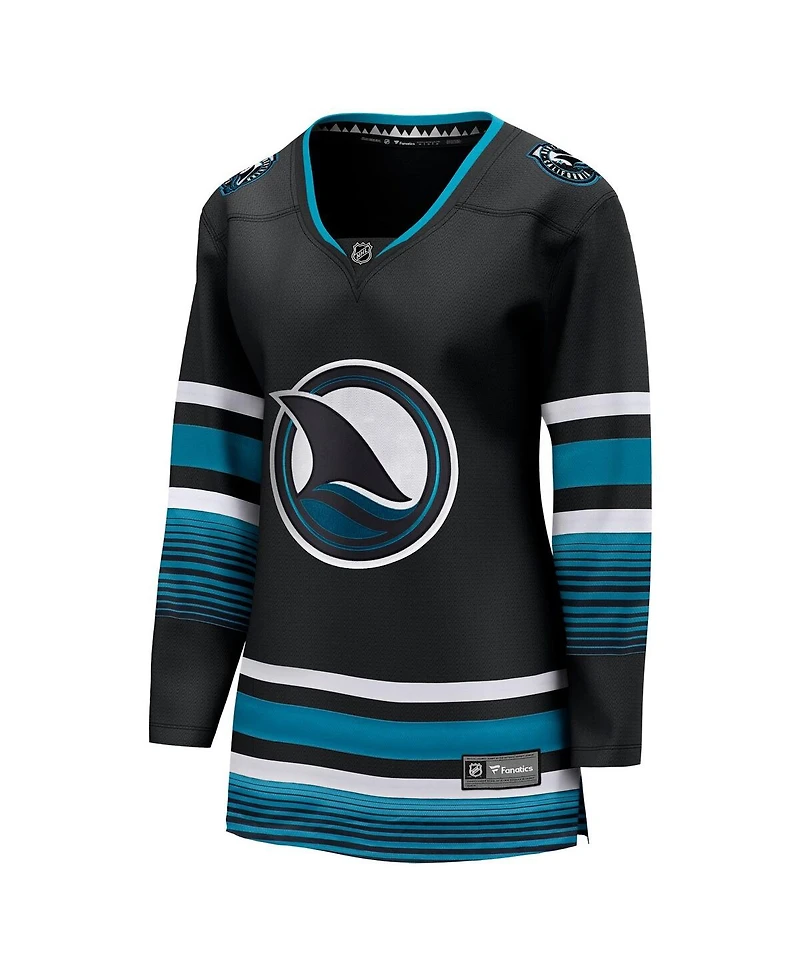 Women's Fanatics Black San Jose Sharks Alternate Premier Breakaway Jersey