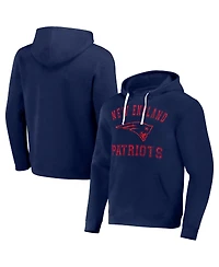 Men's Nfl x Darius Rucker Collection by Fanatics Navy Distressed New England Patriots Coaches Pullover Hoodie