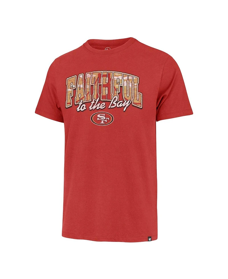 Men's '47 Brand Scarlet Distressed San Francisco 49ers Regional Franklin T-shirt