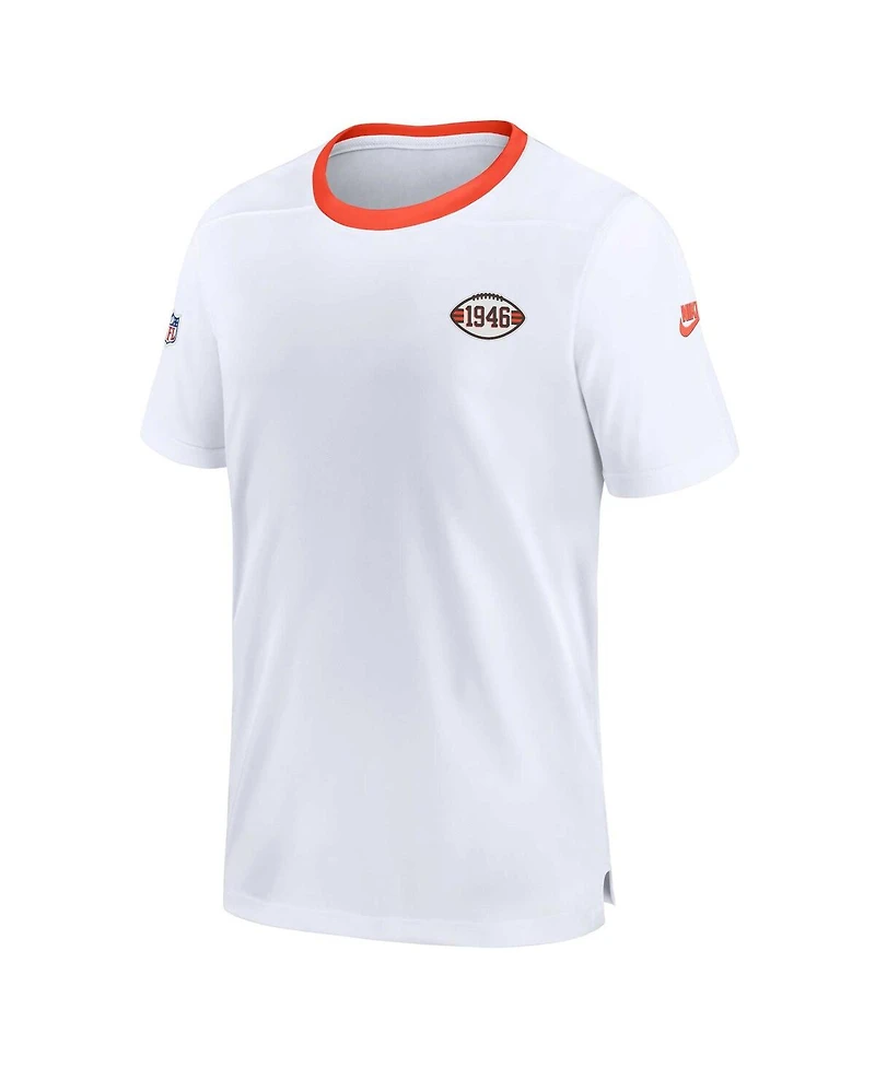 Men's Nike White Cleveland Browns Sideline Coaches Alternate Performance T-shirt