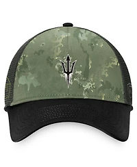 Men's Top of the World Hunter Green, Gray Arizona State Sun Devils Oht Military-Inspired Appreciation Unit Trucker Adjustable Hat
