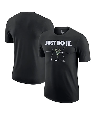Men's Nike Black Milwaukee Bucks Just Do It T-shirt