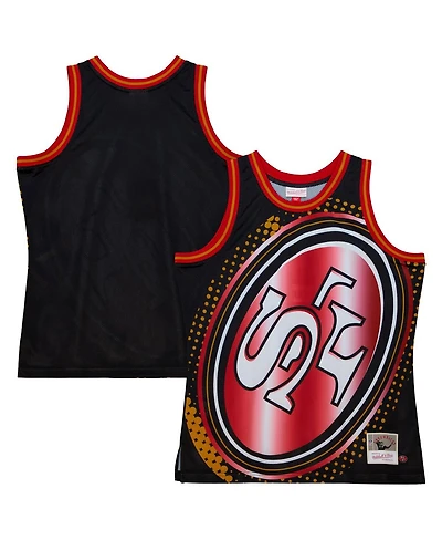 Men's Mitchell & Ness Black San Francisco 49ers Big Face 7.0 Fashion Tank Top