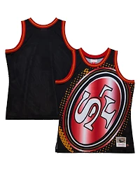 Men's Mitchell & Ness Black San Francisco 49ers Big Face 7.0 Fashion Tank Top