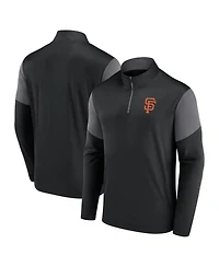 Men's Fanatics Black San Francisco Giants Logo Quarter-Zip Top