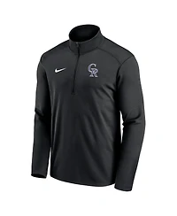 Men's Nike Black Colorado Rockies Agility Pacer Lightweight Performance Half-Zip Top