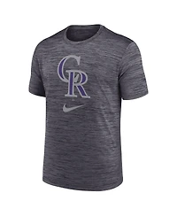 Men's Nike Black Colorado Rockies Logo Velocity Performance T-shirt