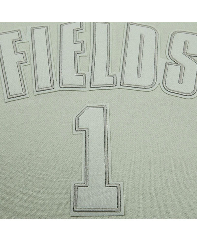 Men's Pro Standard Justin Fields Moss Chicago Bears Player Name and Number Pullover Hoodie