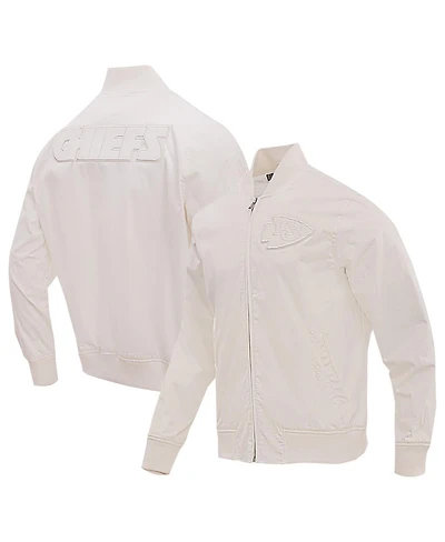 Men's Pro Standard Cream Kansas City Chiefs Neutral Full-Zip Jacket
