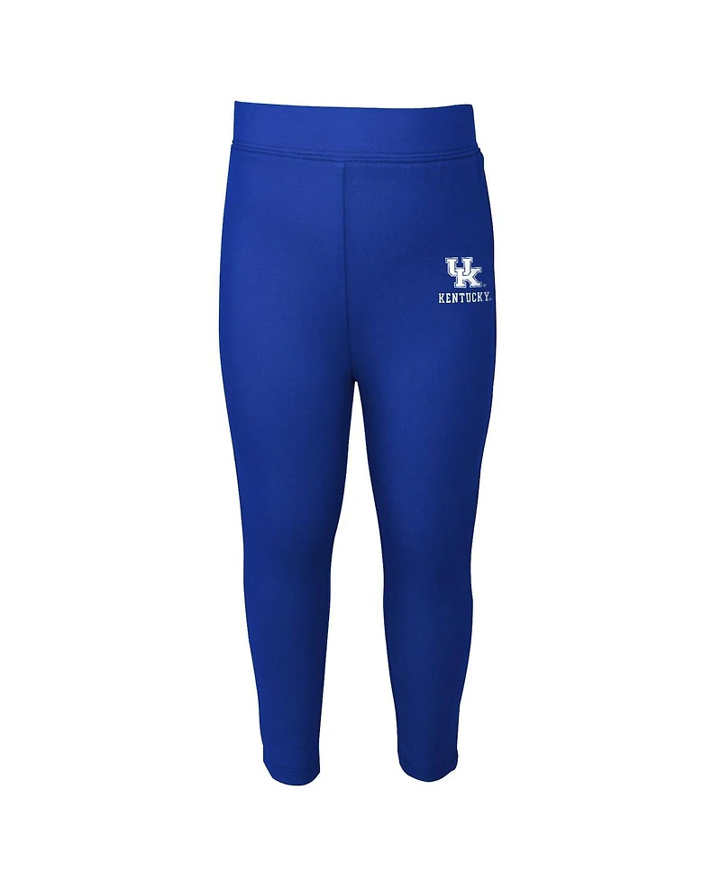 Baby Boys and Girls Heather Gray, Royal Kentucky Wildcats Forever Love T-shirt Leggings Set