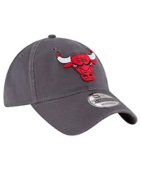 Men's New Era Charcoal Chicago Bulls Team 2.0 9TWENTY Adjustable Hat