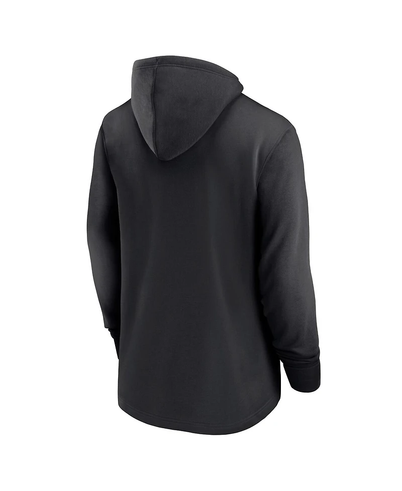 Men's Nike Black Distressed New Orleans Saints Classic Pullover Hoodie
