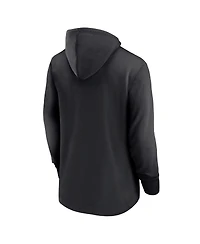 Men's Nike Black Distressed New Orleans Saints Classic Pullover Hoodie