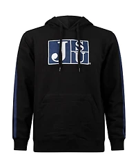 Men's Black Jackson State Tigers Striped Oversized Print Pullover Hoodie