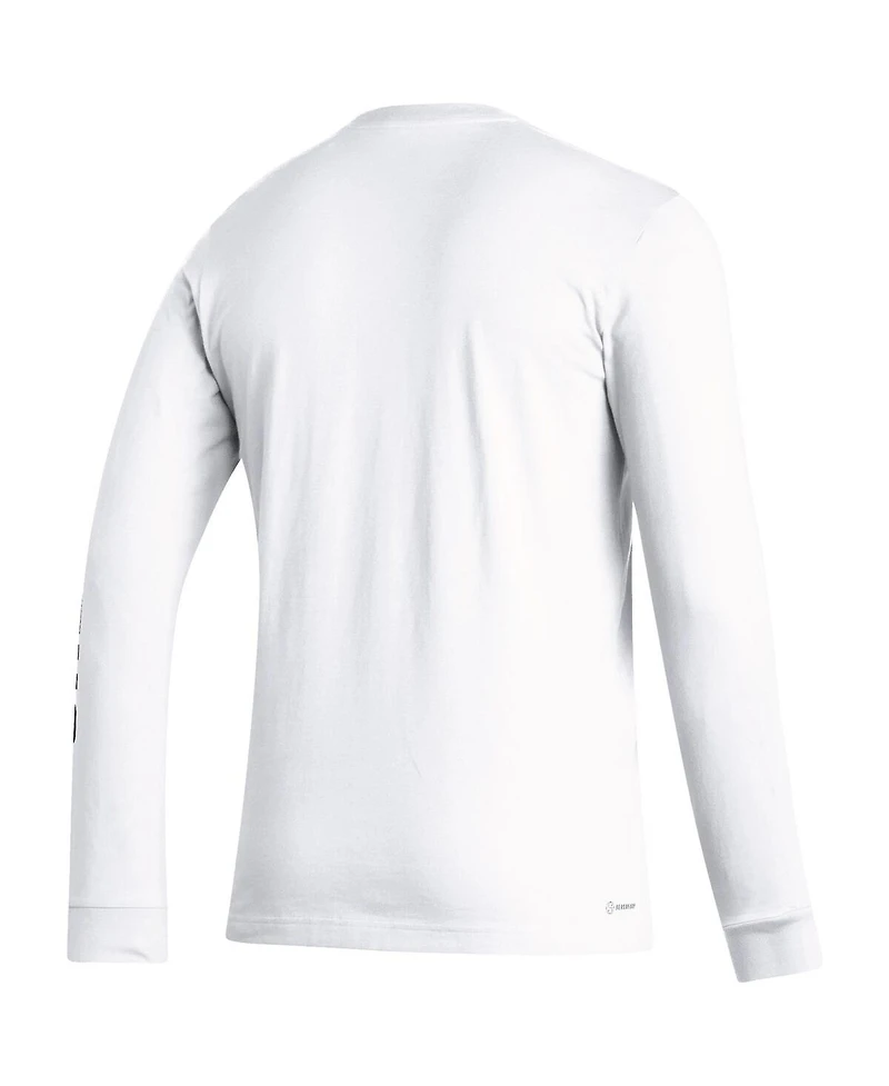 Men's adidas White Juventus Team Crest Long Sleeve T-shirt