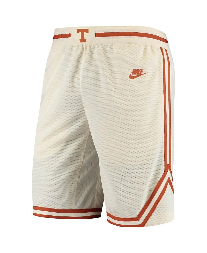Men's Nike Cream Texas Longhorns Retro Replica Performance Basketball Shorts