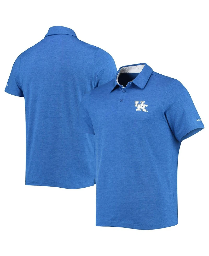 Men's Columbia Royal Kentucky Wildcats Tech Trail Omni-Shade Polo Shirt