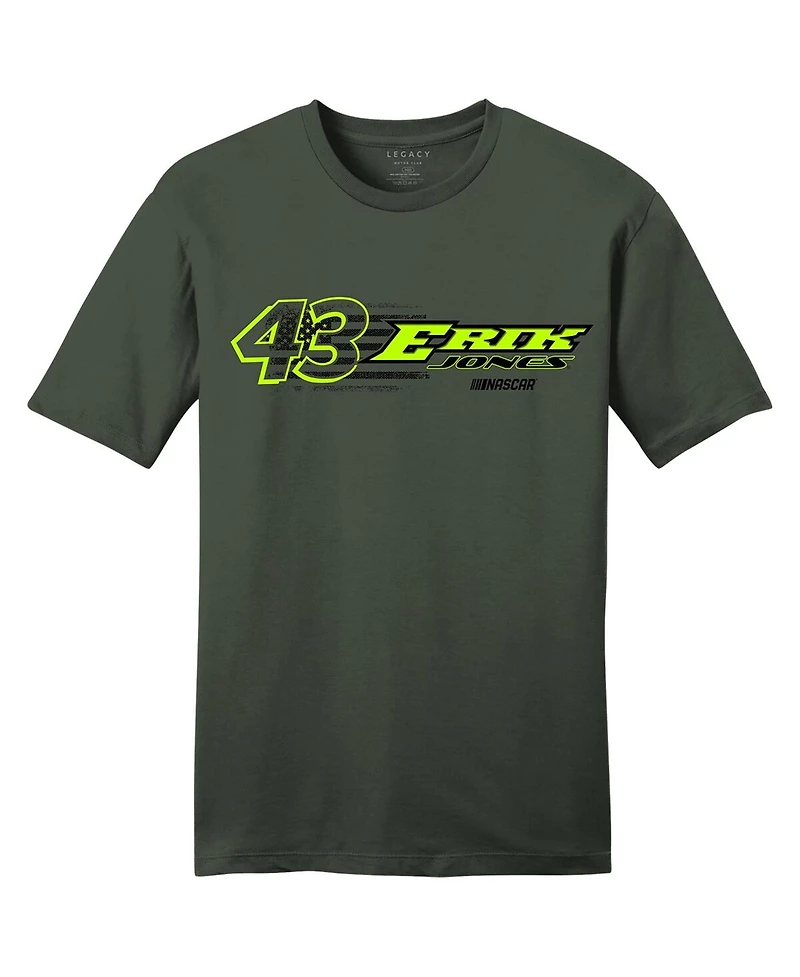 Men's Legacy Motor Club Team Collection Green Erik Jones Flag T-shirt